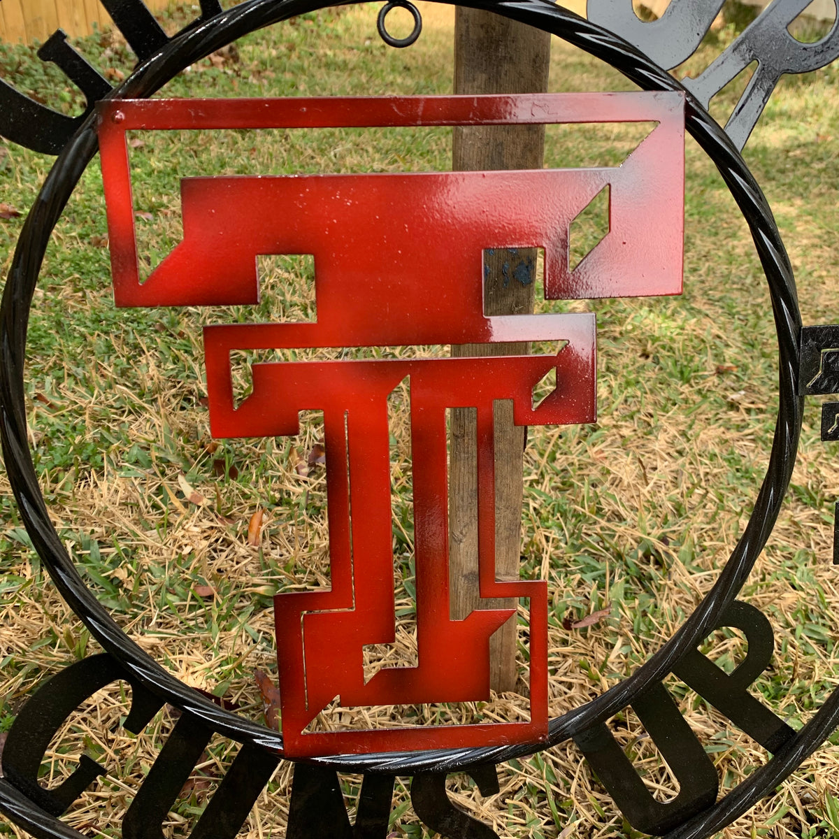 12", 18", 24", 32" GET YOUR GUNS UP TEXAS TECH CUSTOM METAL VINTAGE CRAFT TEAM SIGN