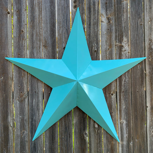 #EH11132 TURQUOISE BARN METAL STAR WALL ART WESTERN HOME DECOR HANDMADE NEW