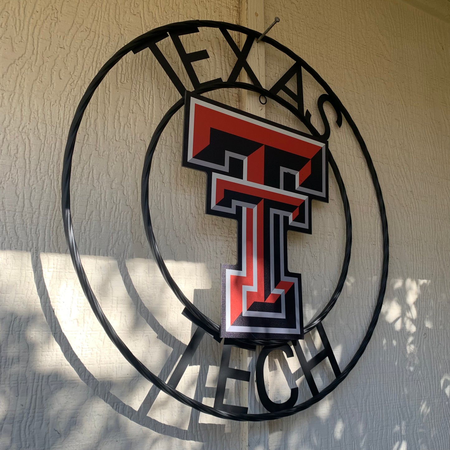 18",24" TEXAS TECH CUSTOM METAL VINTAGE CRAFT SIGN WESTERN HOME DECOR