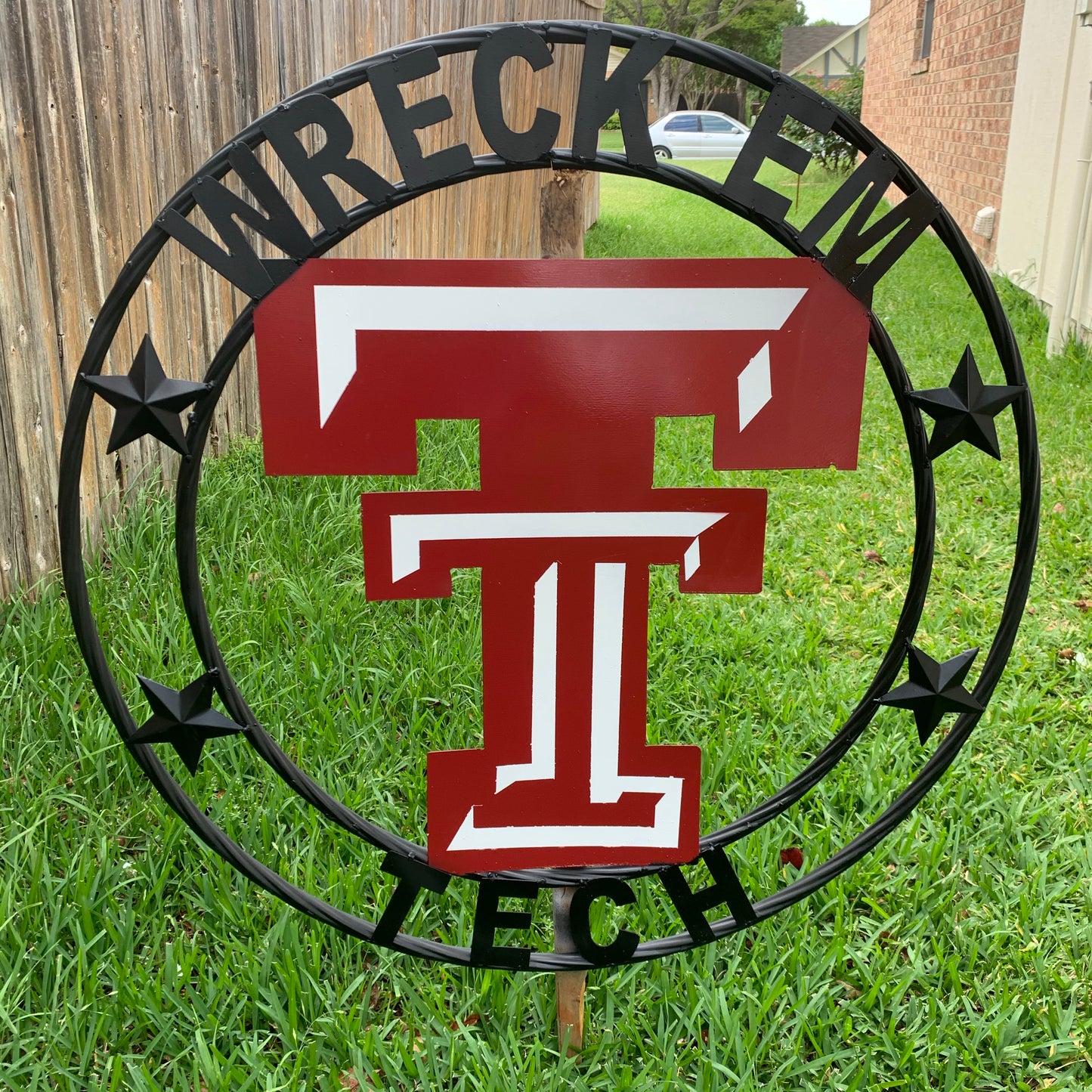 WRECKEM TEXAS TECH CUSTOM VINTAGE CRAFT METAL TEAM SIGN