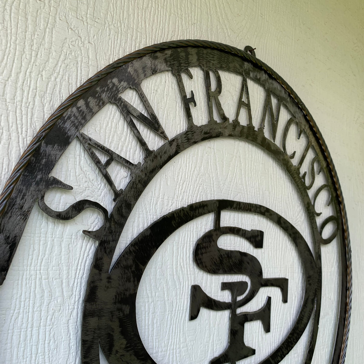 SAN FRANCISCO 49ERS METAL CUSTOM VINTAGE RAW METAL CRAFT TEAM SIGN HANDMADE 12",18",24",32",36",40",50"