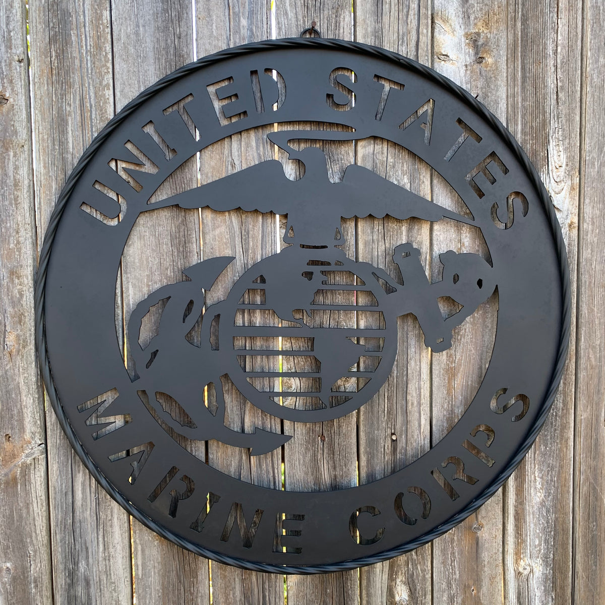 #EH10866 US MARINE CORPS 18",24",32" MILITARY LASERCUT CUSTOM BLACK METAL VINTAGE CRAFT SIGN WESTERN HOME DECOR HANDMADE