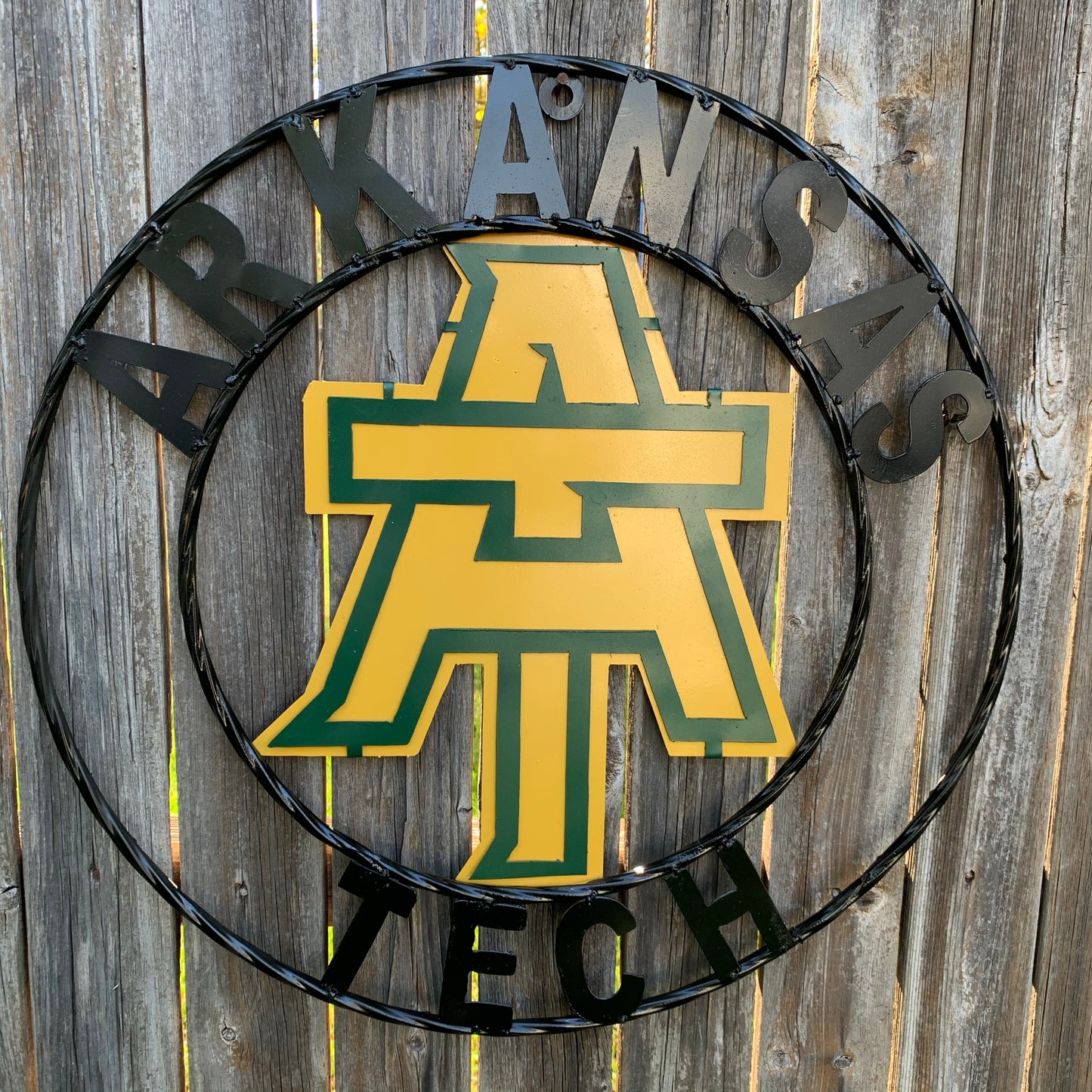 ARKANSAS TECH CUSTOM METAL VINTAGE CRAFT SIGN TEAM WESTERN HOME DECOR HANDMADE