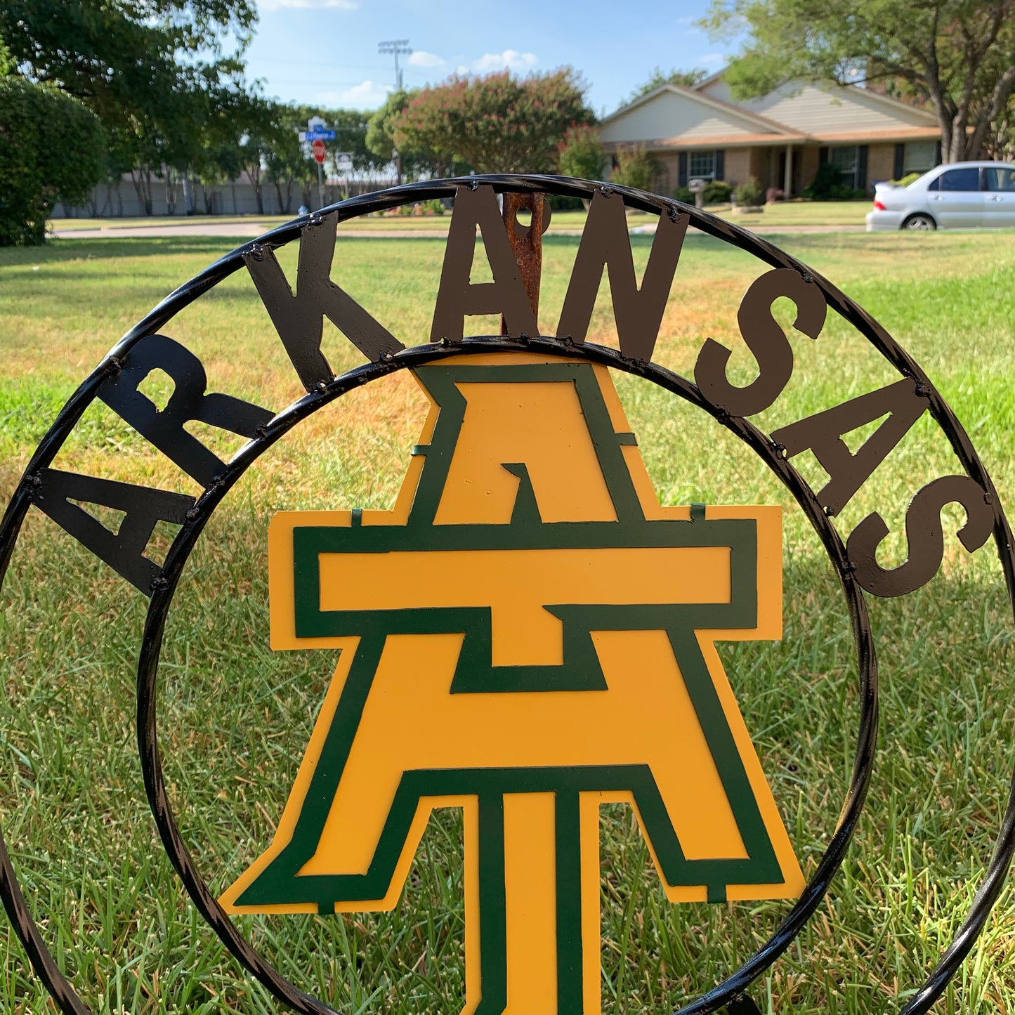 ARKANSAS TECH CUSTOM METAL VINTAGE CRAFT SIGN TEAM WESTERN HOME DECOR HANDMADE