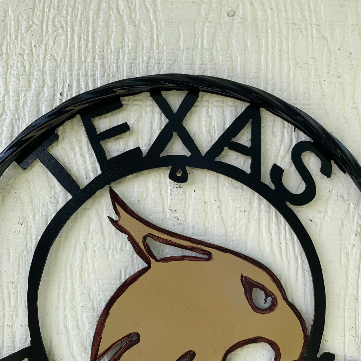 12" TEXAS BOBCATS CUSTOM METAL VINTAGE CRAFT SIGN TEAM WESTERN HOME DECOR HANDMADE