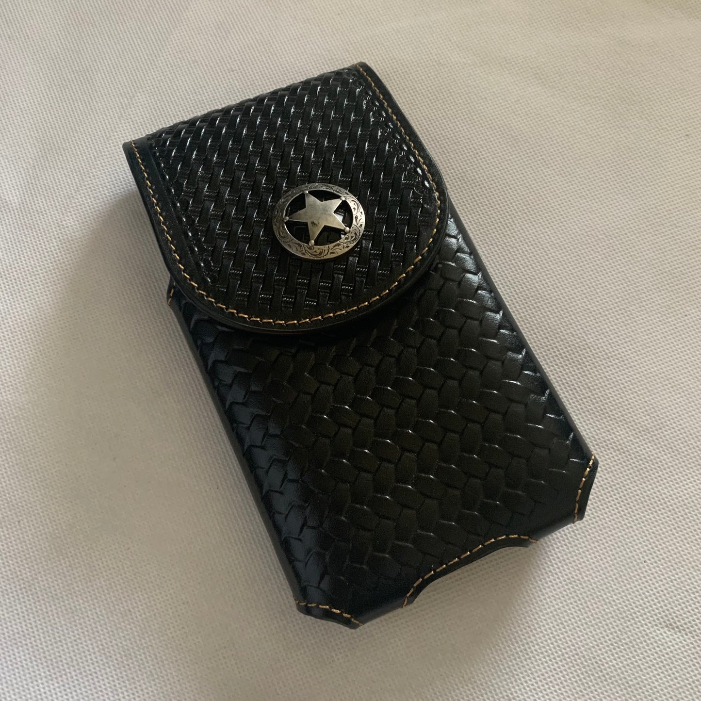 7" LONESTAR BROWN LEATHER POUCH EXTRA LARGE  BELT LOOP HOLSTER CELL PHONE CASE UNIVERSAL OVERSIZE #EH12701--FREE SHIPPING