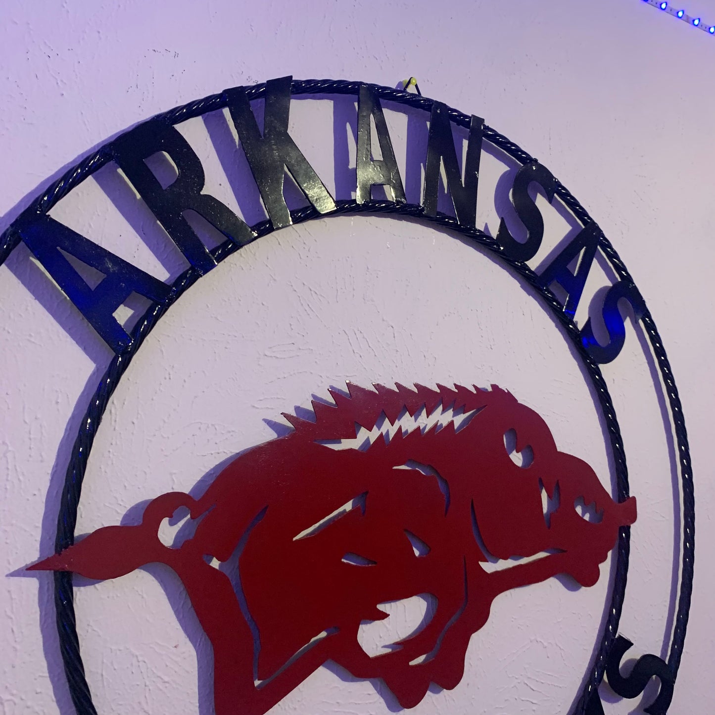 ARKANSAS RAZORBACKS CUSTOM METAL VINTAGE CRAFT SIGN TEAM WALL ART WESTERN HOME DECOR HANDAMADE