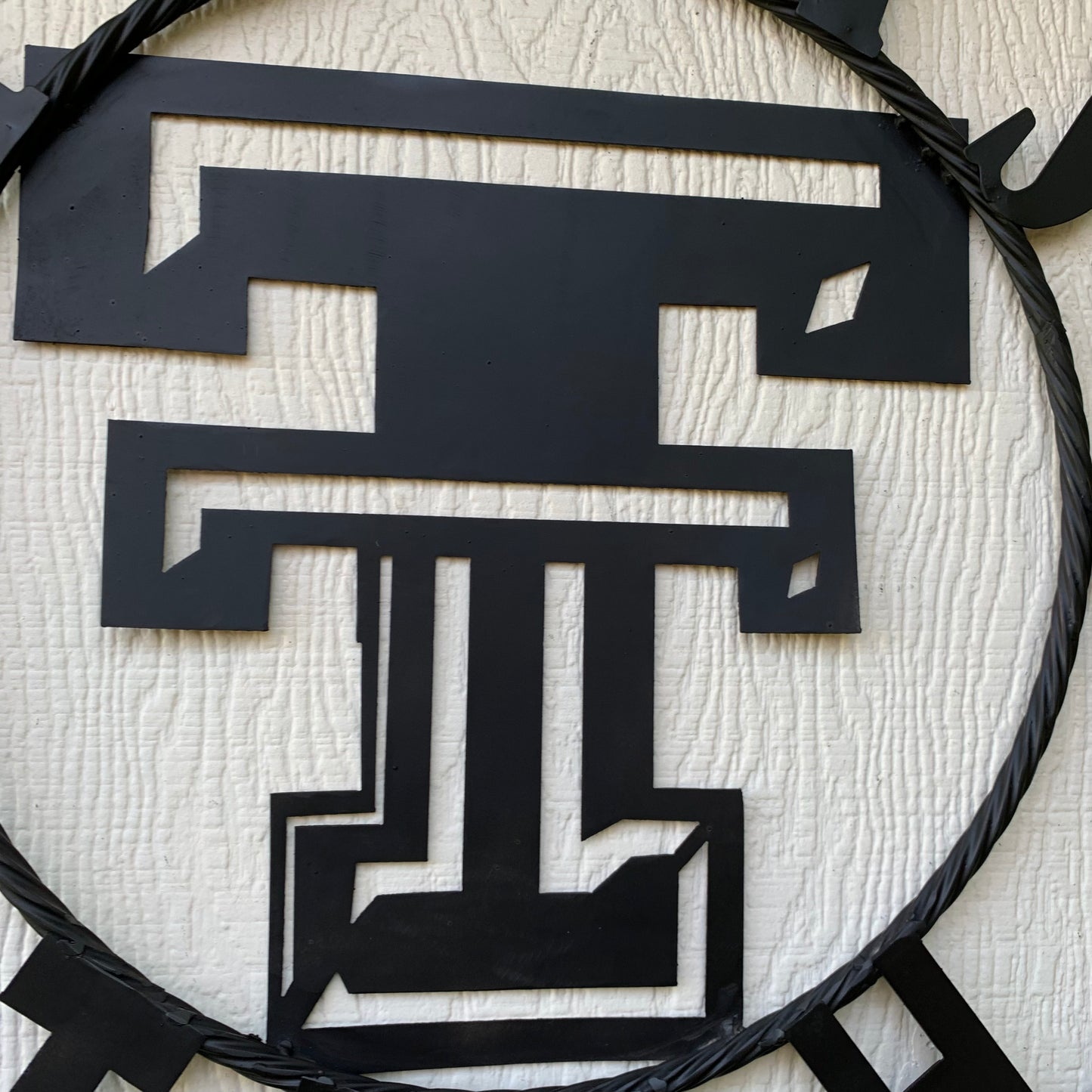 TEXAS TECH RUSTIC BLACK CUSTOM METAL VINTAGE CRAFT WESTERN HOME DECOR HANDMADE