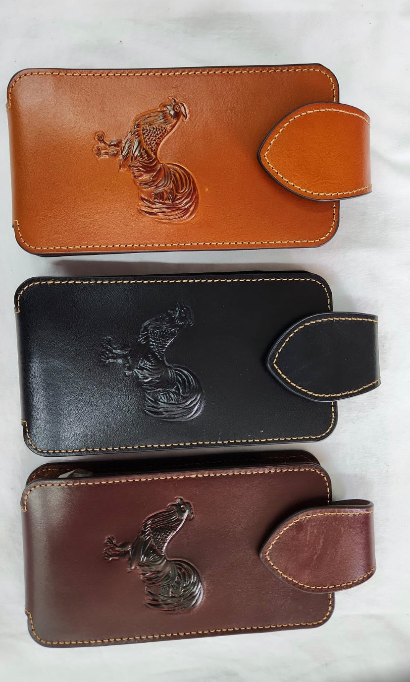 7" LEATHER HOLSTER POUCH WESTERN PHONE CRAFT EXTRA LARGE  BELT LOOP HOLSTER CELL PHONE CASE UNIVERSAL OVERSIZE