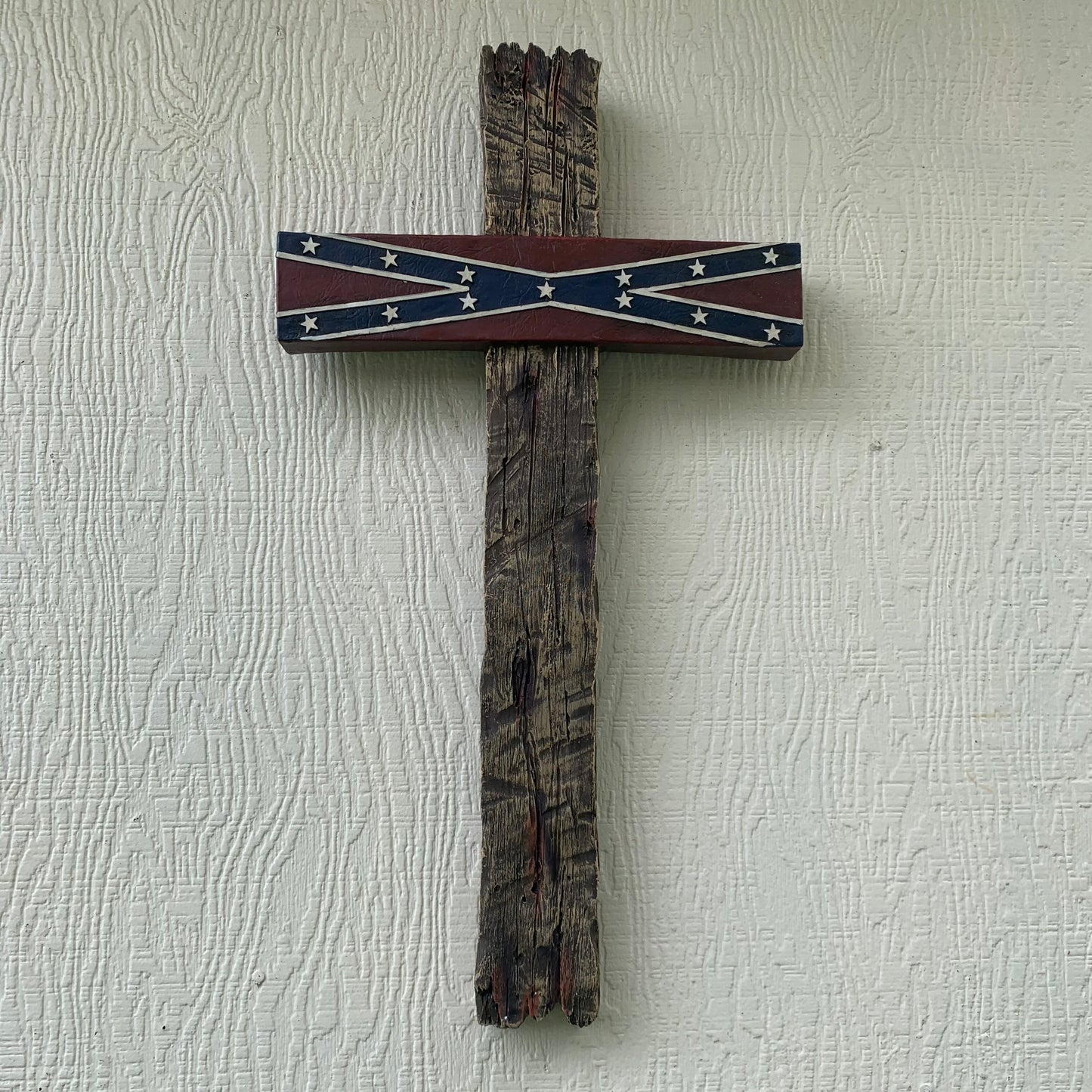 P & G FLAG STONE CROSS WESTERN HOME DECOR NEW ART--FREE SHIPPING