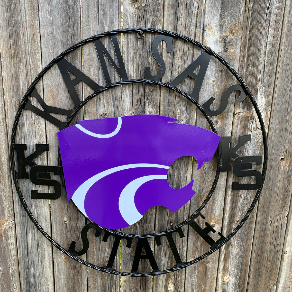 KANSAS STATE CUSTOM METAL VINTAGE CRAFT SIGN WALL ART TEAM SIGN HANDMADE #EH12127