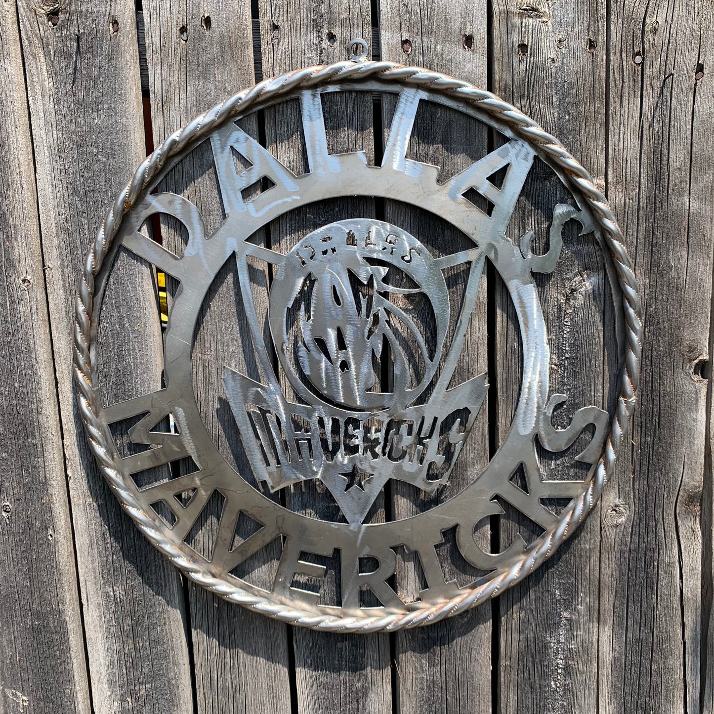 12",18", 24", 32",36" DALLAS MAVERICKS CUSTOM RAW METAL VINTAGE CRAFT TEAM SPORTS SIGN HANDMADE