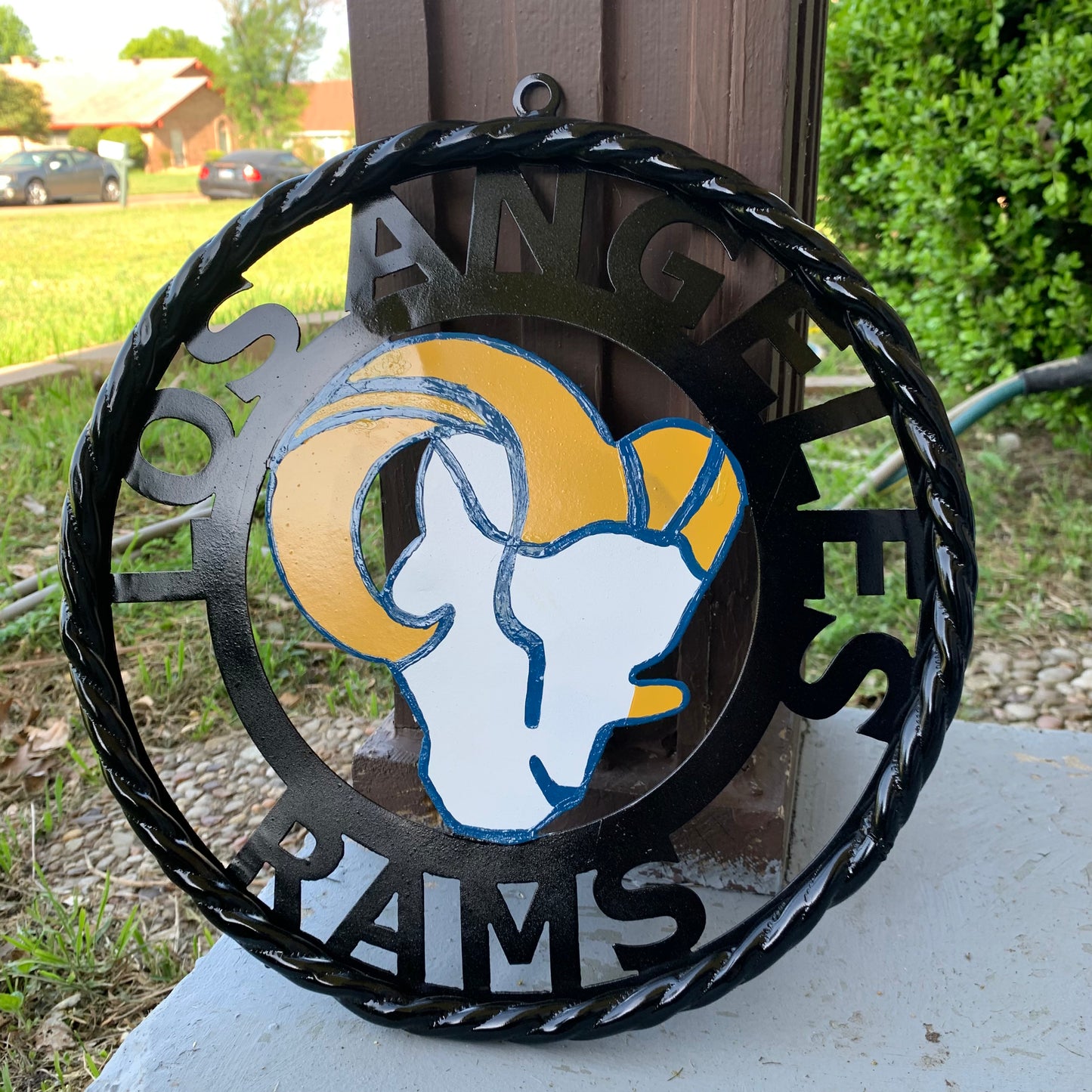 12", 18", 24", 32" LOS ANGES RAMS METAL CUSTOM VINTAGE CRAFT WALL ART TEAM SIGN HANDMADE
