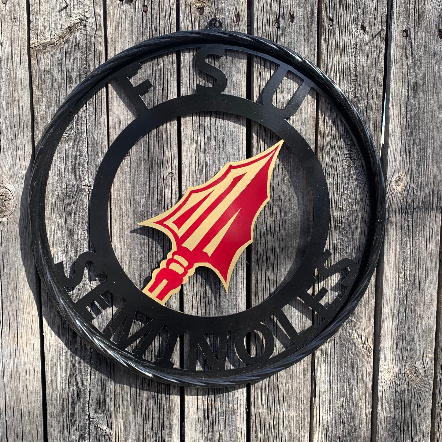 FSU SEMINOLES FLORIDA METAL CUSTOM VINTAGE CRAFT TEAM SIGN HANDMADE 12",18",24",36"