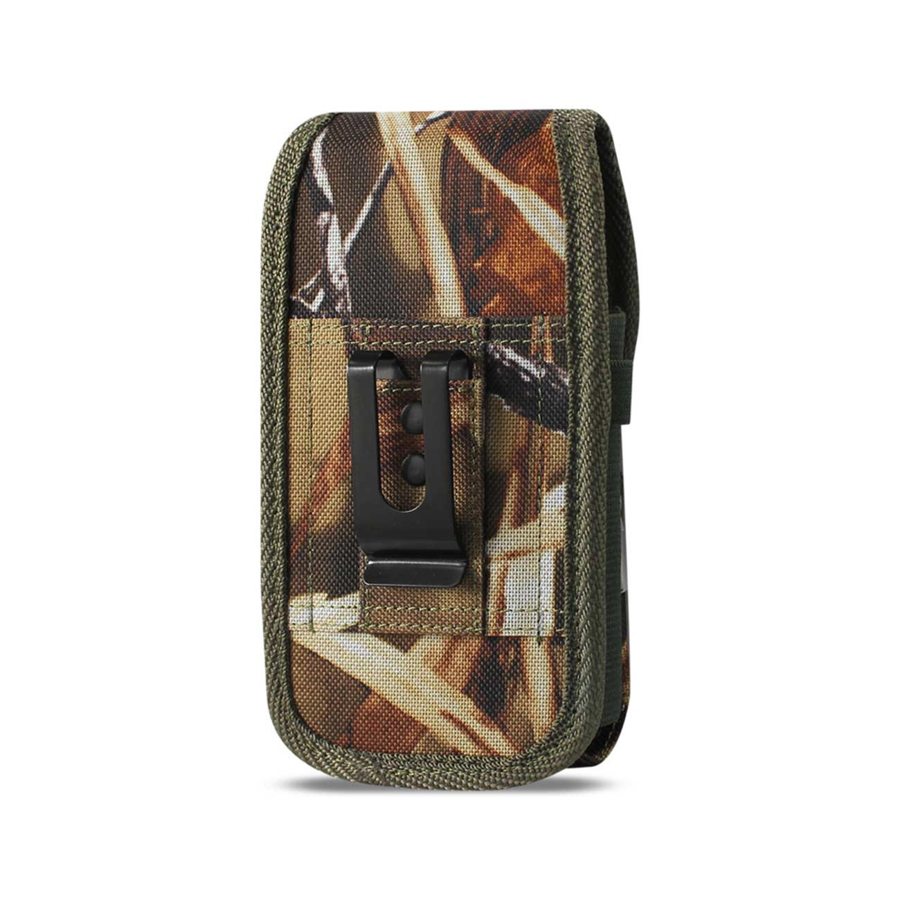 PH15B-AM32 7" REIKO XL EXTRA LARGE VERTICAL CAMO RUGGED POUCH WITH ZIPPER POCKET VELCO CLOSURE  &  BELT LOOP HOLSTER CELL PHONE CASE UNIVERSAL OVERSIZE