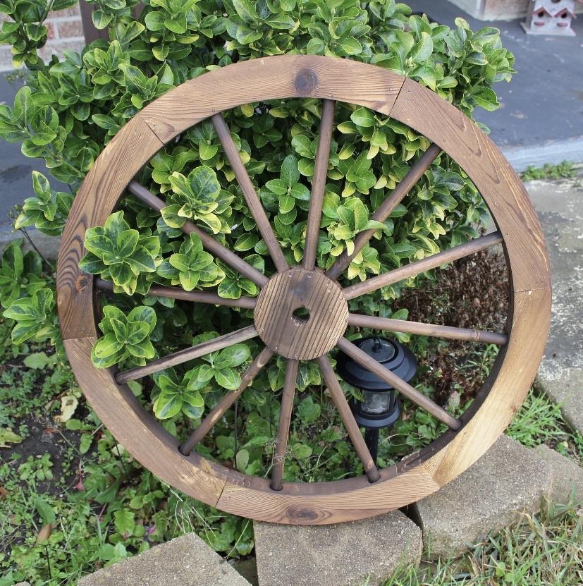 16",24",30" WAGON WHEEL BROWN BARN WOOD WESTERN HOME DECOR RUSTIC HANDMADE CRAFT