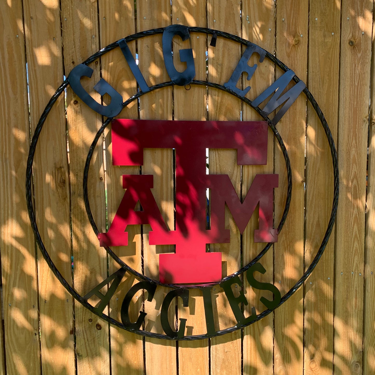 GIGEM AGGIES CUSTOM METAL VINTAGE CRAFT SIGN TEAM WESTERN HOME DECOR HANDMADE