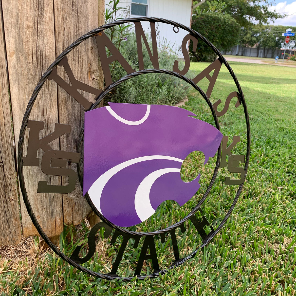 KANSAS STATE CUSTOM METAL VINTAGE CRAFT SIGN WALL ART TEAM SIGN HANDMADE #EH12127