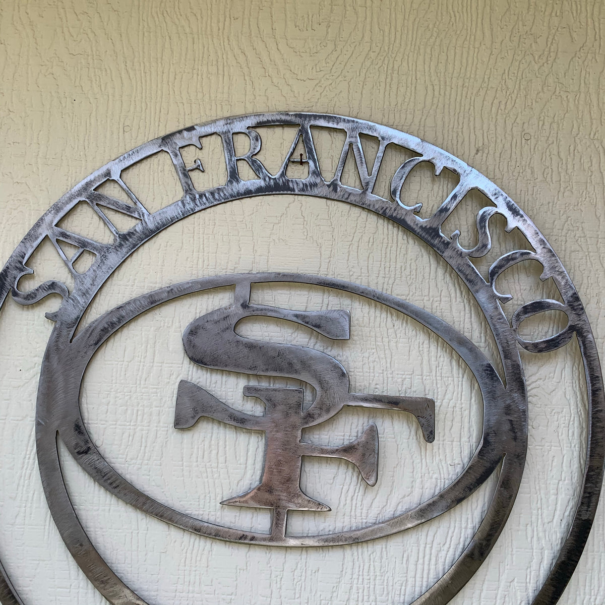 SAN FRANCISCO 49ERS METAL CUSTOM VINTAGE RAW METAL CRAFT TEAM SIGN HANDMADE 12",18",24",32",36",40",50"