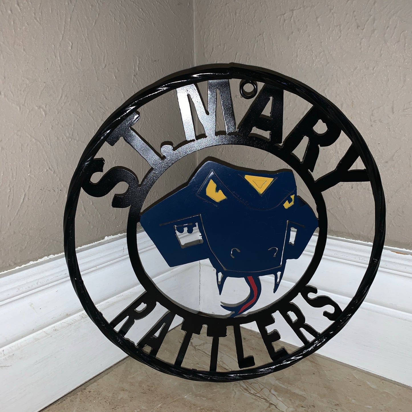 St. MARY RATTLERS METAL CUSTOM VINTAGE CRAFT TEAM SIGN HANDMADE