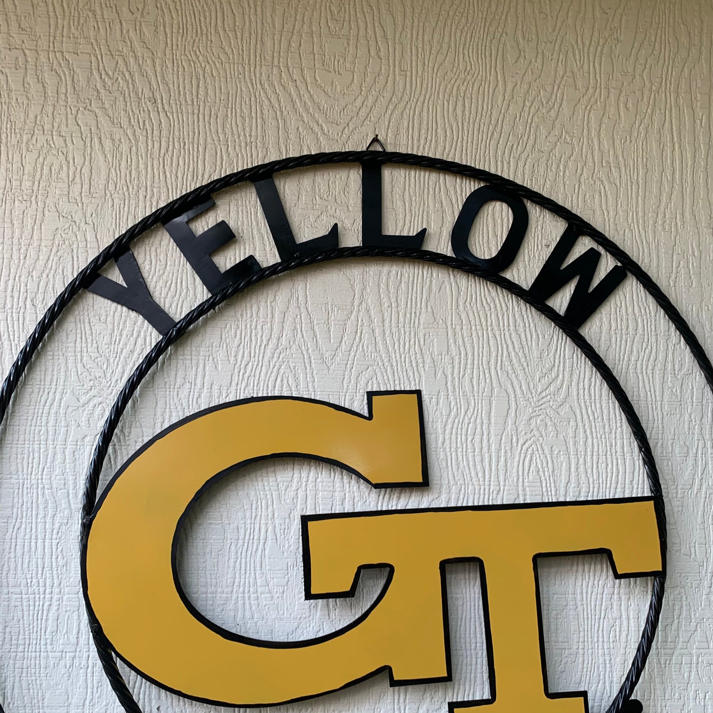 GEORGIA TECH YELLOW JACKETS CUSTOM METAL VINTAGE CRAFT SIGN TEAM WALL ART WESTERN HOME DECOR HANDMADE 12",18",24",32",36"