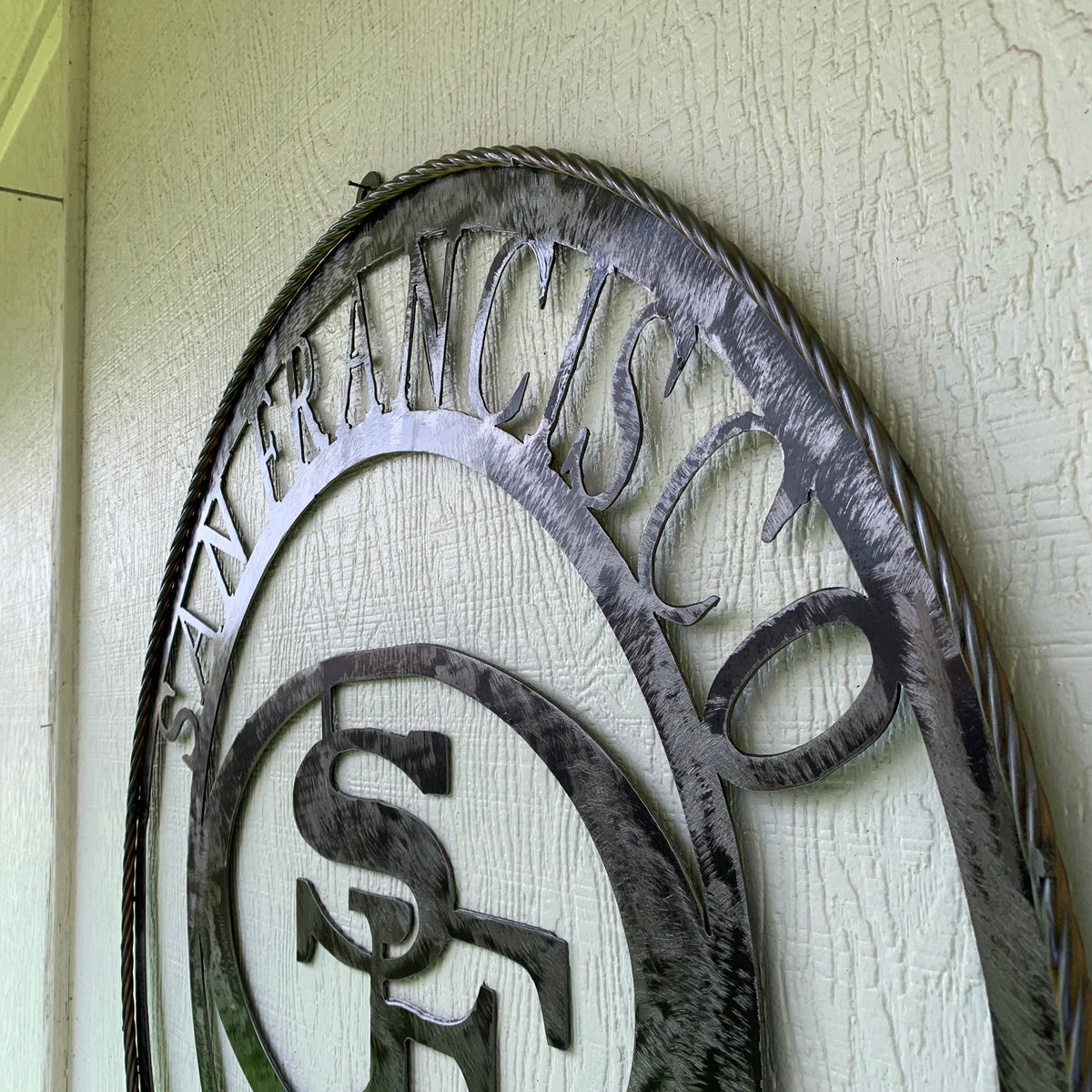 SAN FRANCISCO 49ERS METAL CUSTOM VINTAGE RAW METAL CRAFT TEAM SIGN HANDMADE 12",18",24",32",36",40",50"