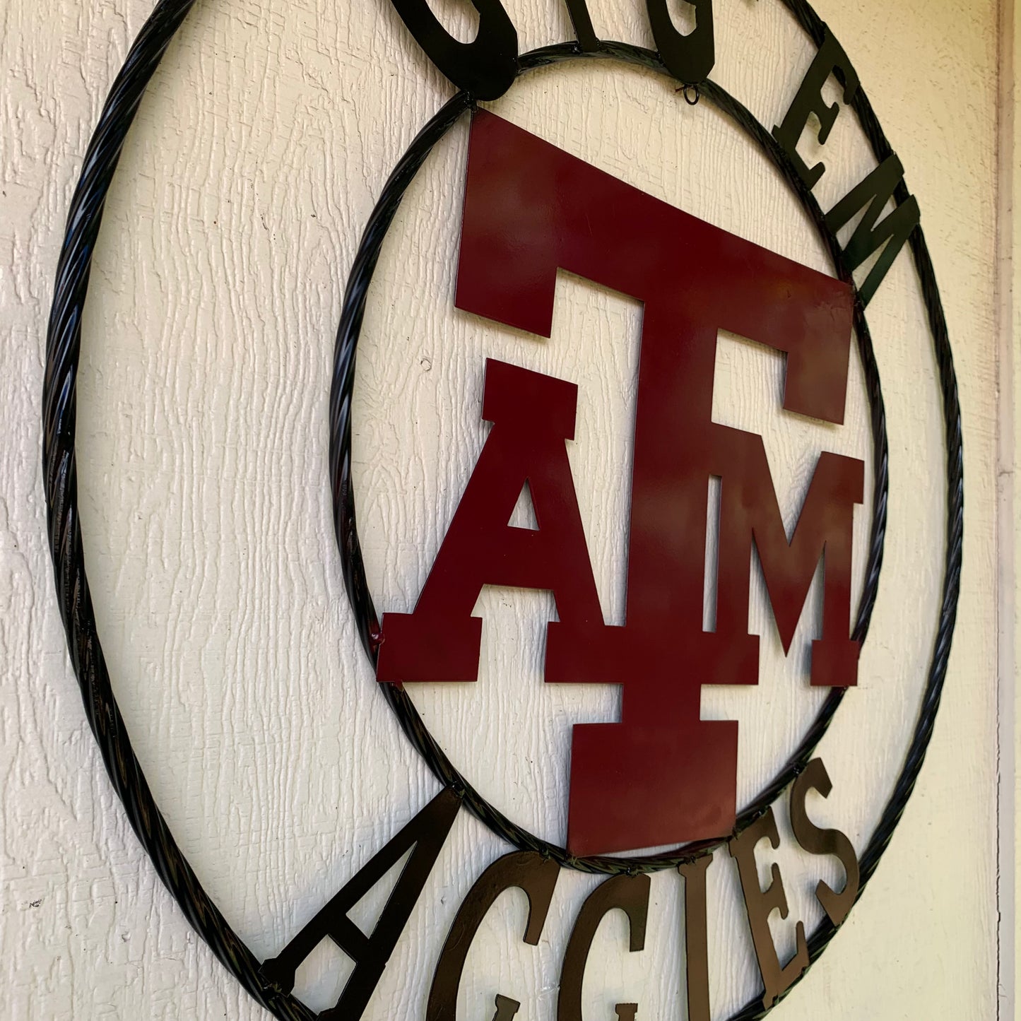 GIGEM AGGIES CUSTOM METAL VINTAGE CRAFT SIGN TEAM WESTERN HOME DECOR HANDMADE