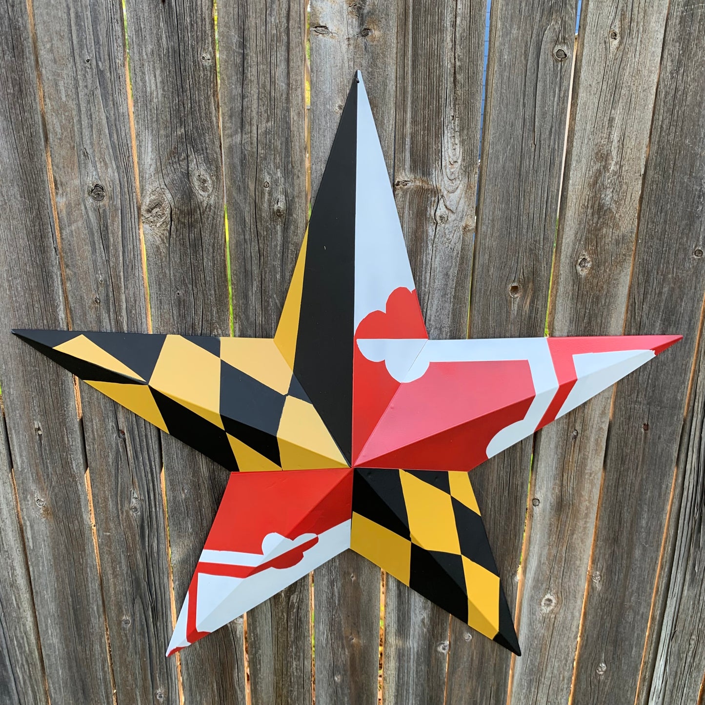 MARYLAND FLAG BARN METAL STAR WESTERN HOME DECOR HANDMADE 22",24",30",36" #EH10423