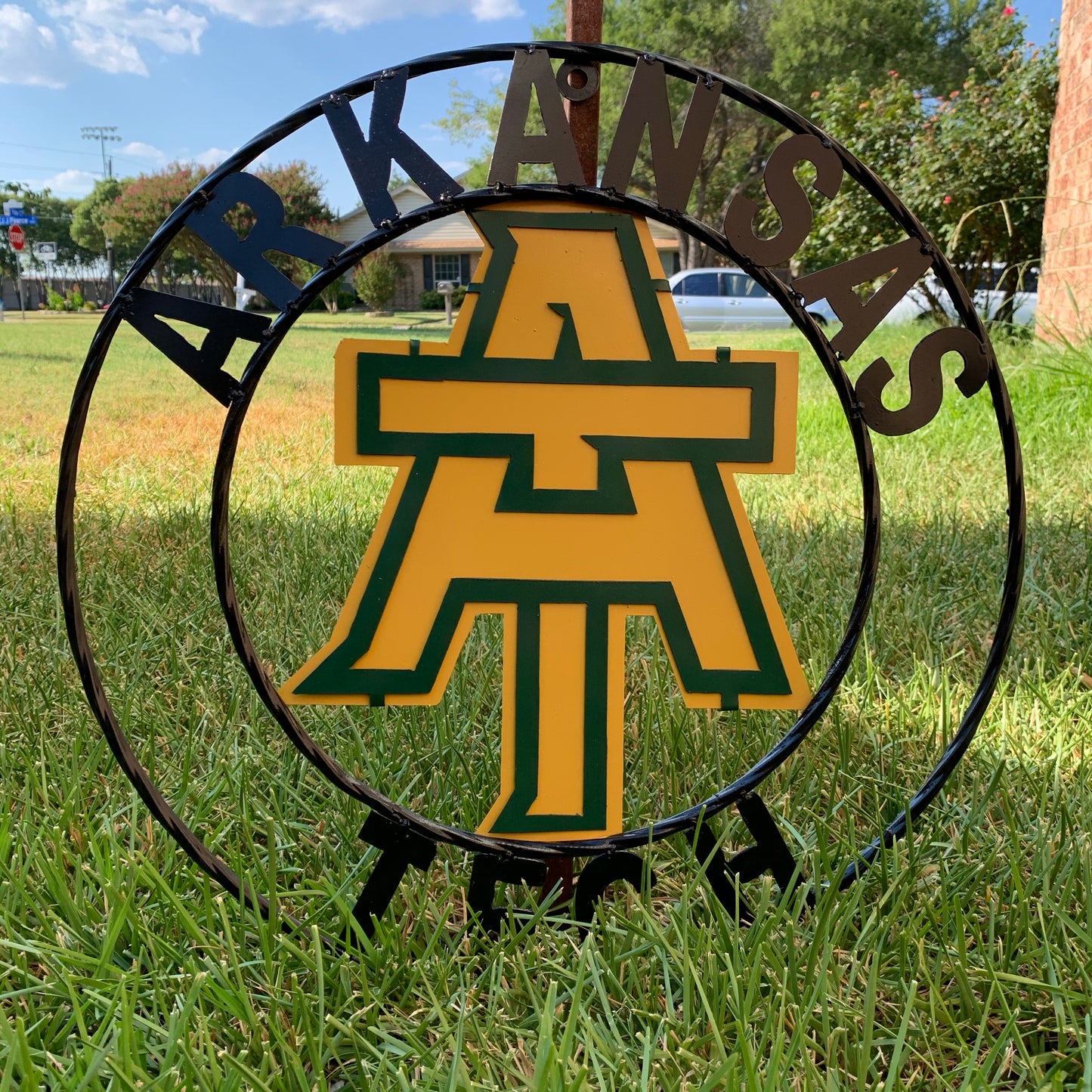 ARKANSAS TECH CUSTOM METAL VINTAGE CRAFT SIGN TEAM WESTERN HOME DECOR HANDMADE