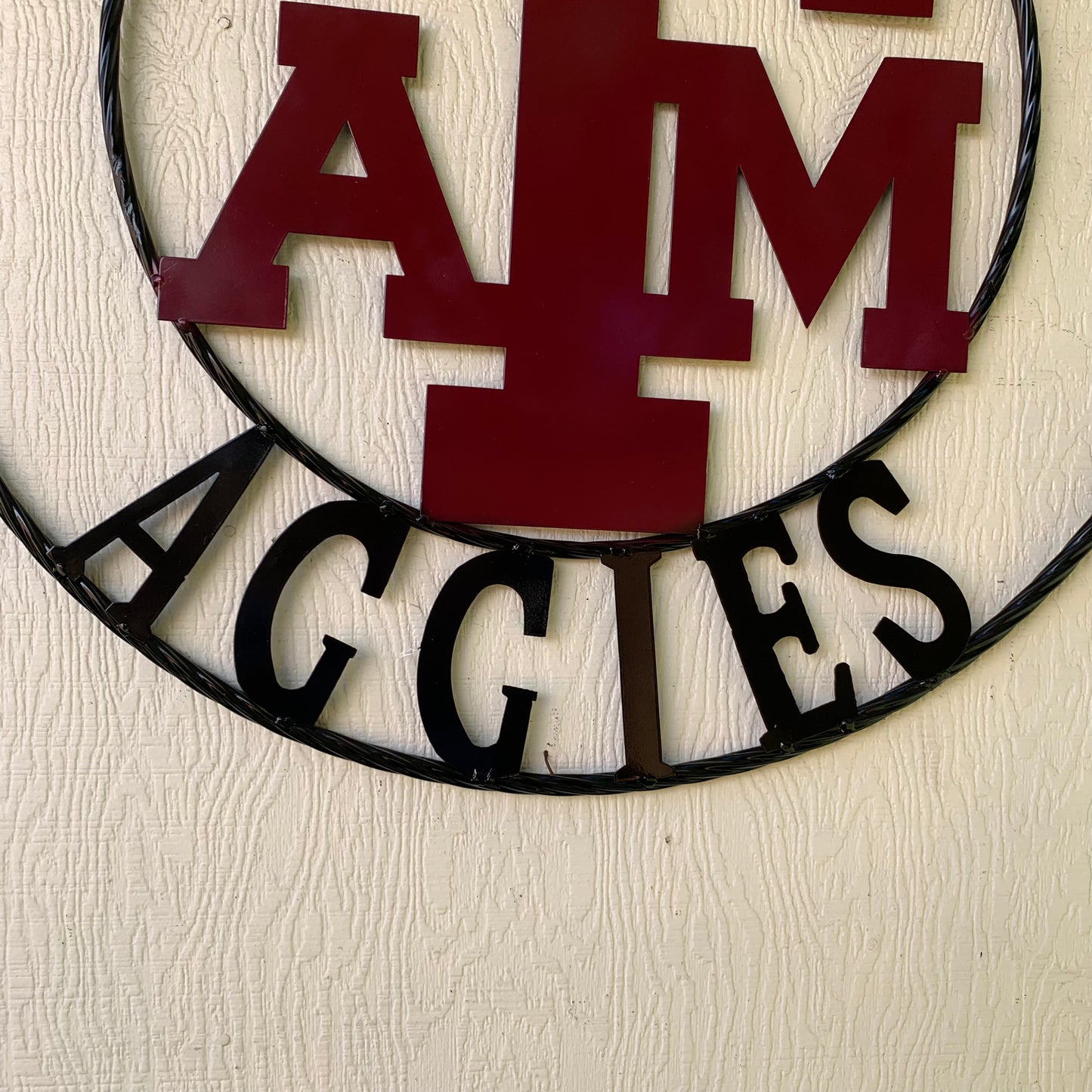GIGEM AGGIES CUSTOM METAL VINTAGE CRAFT SIGN TEAM WESTERN HOME DECOR HANDMADE