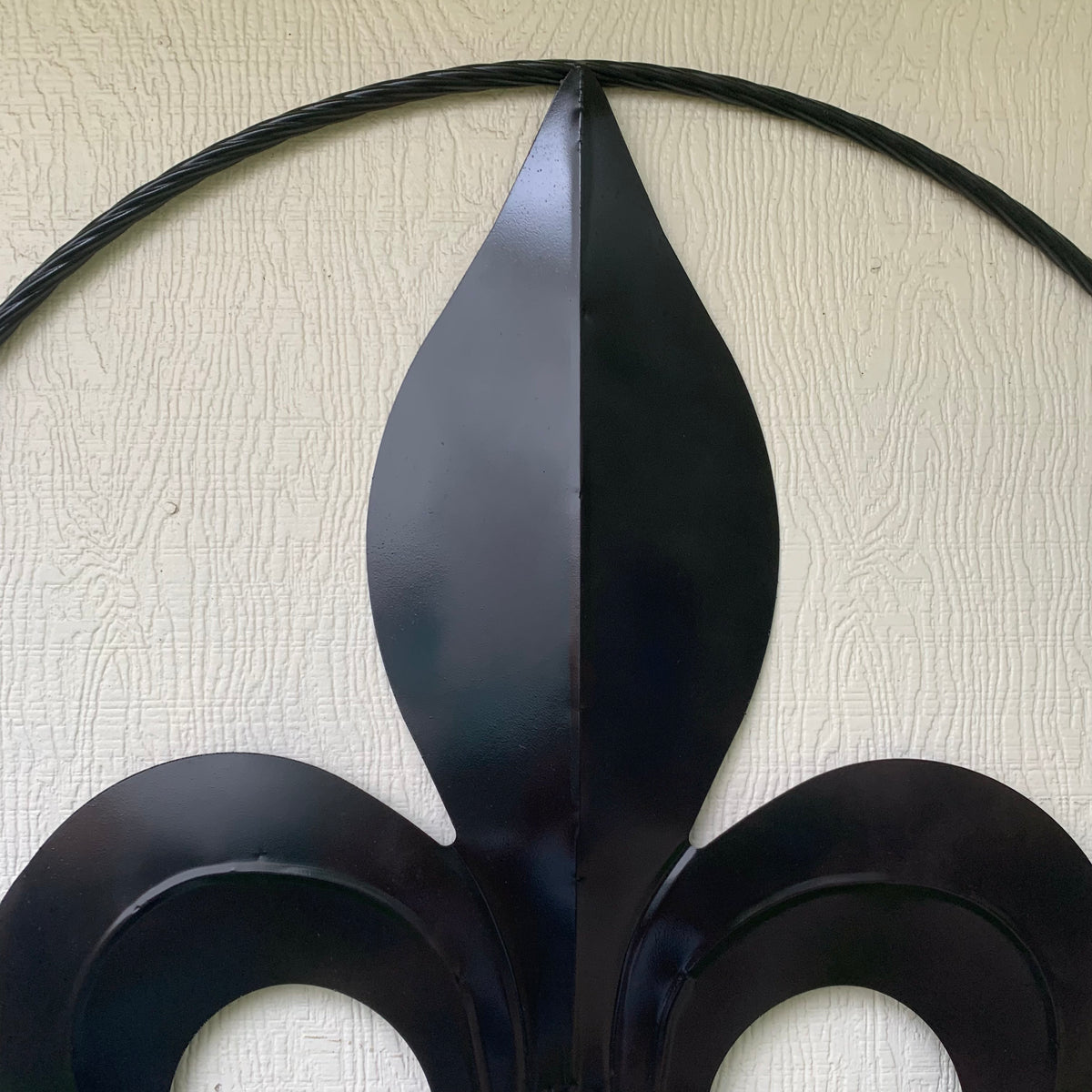 24", 36" GLOSS BLACK FLEUR DE LIS METAL WALL ART SIGN WESTERN HOME DECOR HANDMADE NEW #EH10645