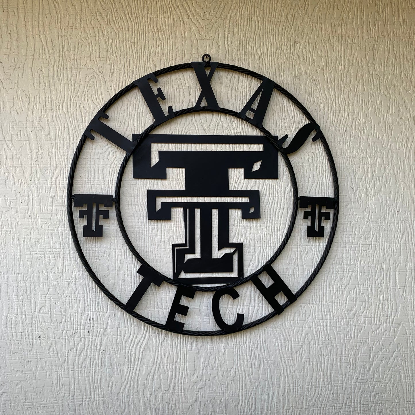 TEXAS TECH RUSTIC BLACK CUSTOM METAL VINTAGE CRAFT WESTERN HOME DECOR HANDMADE