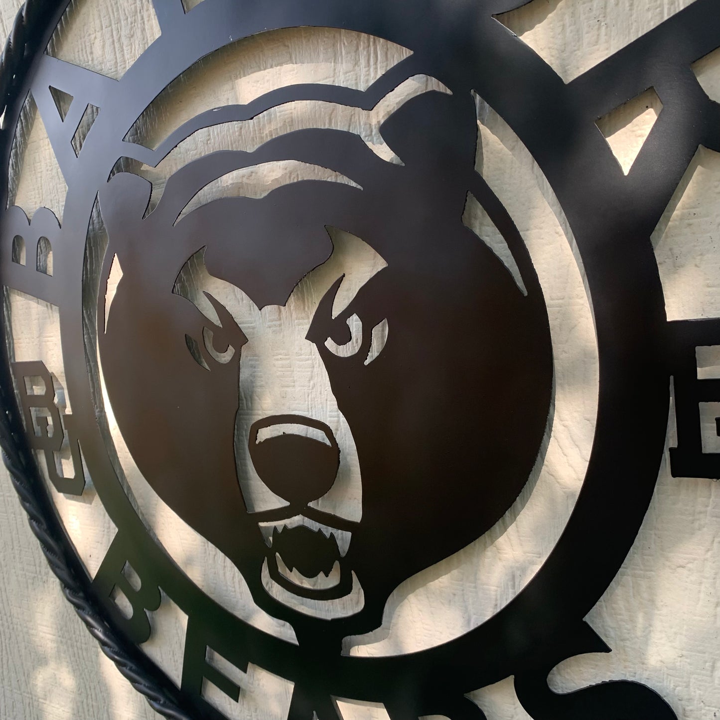 12", 18", 24", 32" BAYLOR BEARS ALL BLACK CUSTOM METAL VINTAGE TEAM SIGN WALL ART WESTERN HOME DECOR