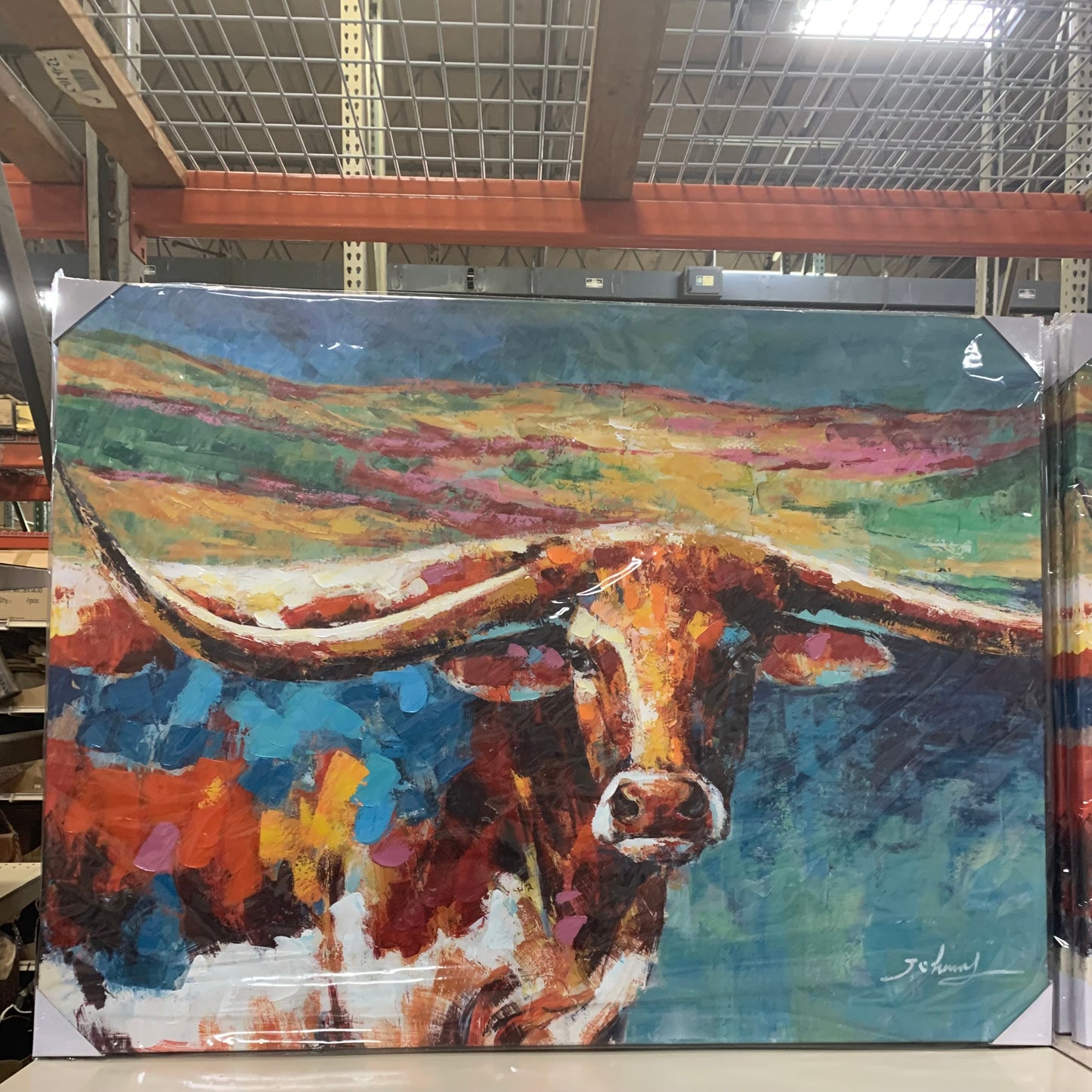 RA0120  LARGE CANVAS PAINTING PICTURE WESTERN COUNTRY HOME DECOR HANDMADE