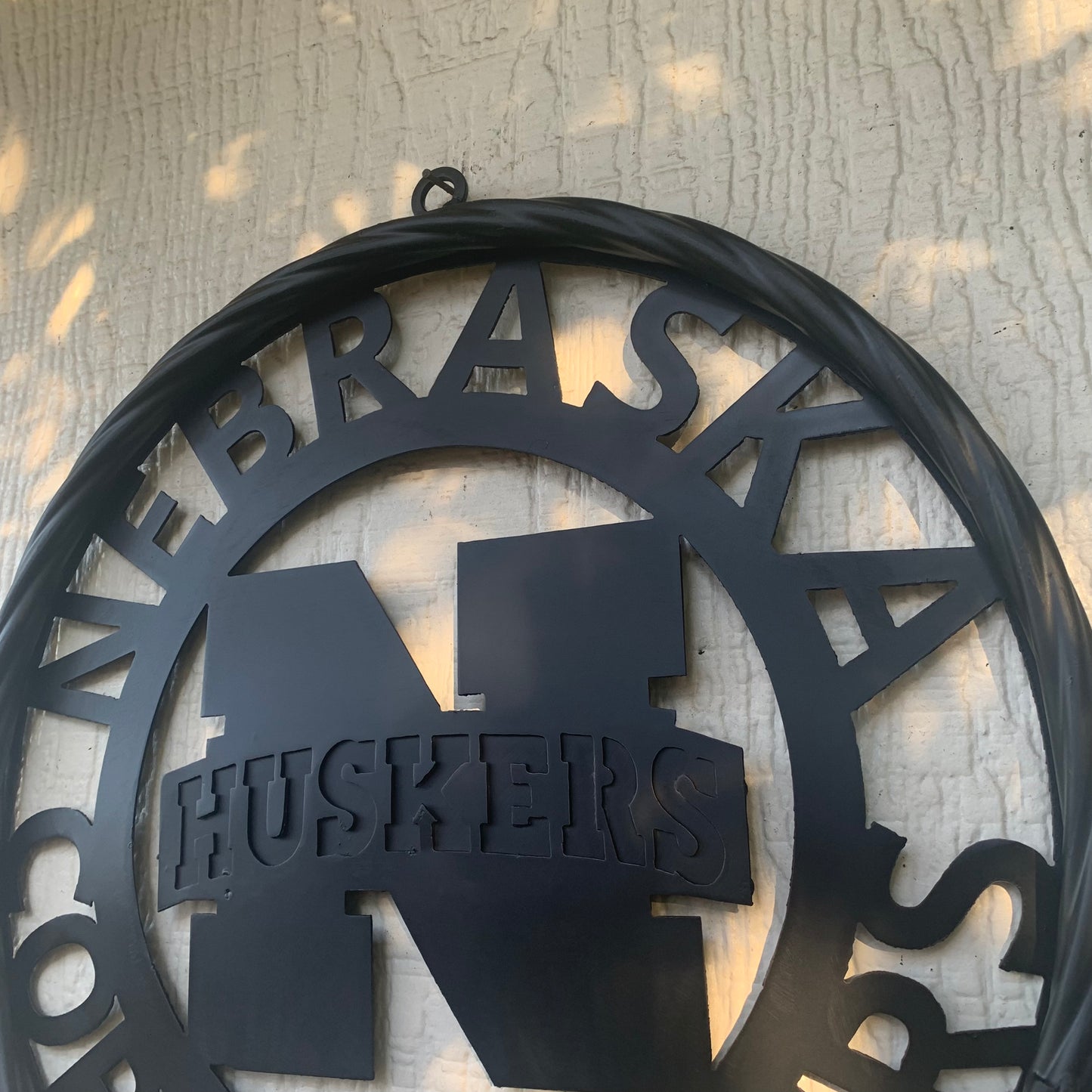 12" NEBRASKA HUSKERS BLACK METAL CUSTOM VINTAGE CRAFT TEAM SIGN