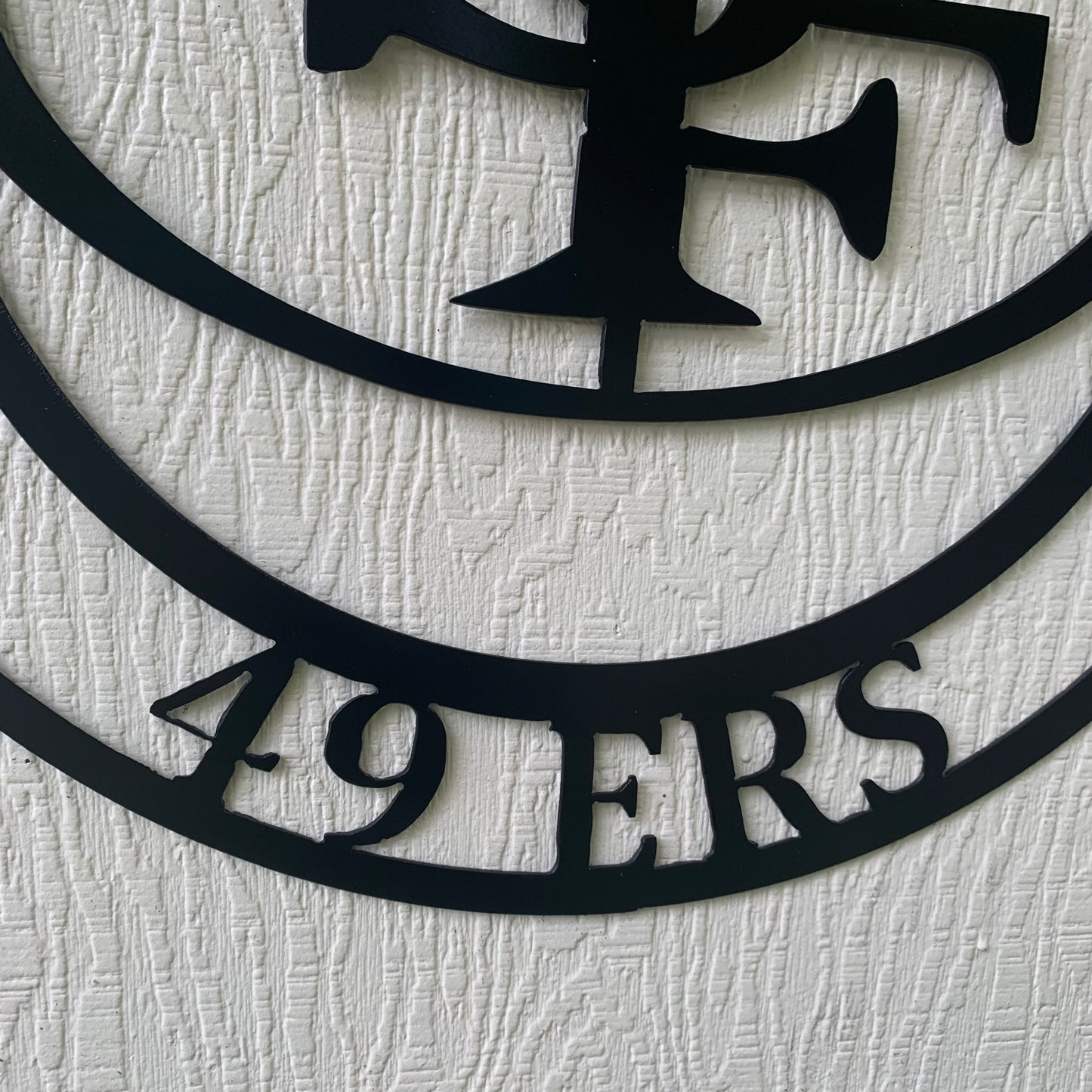 SAN FRANCISCO 49ERS METAL CUSTOM VINTAGE CRAFT TEAM SIGN RUSTIC BLACK HAND MADE IN USA 18",24",36",40",50"