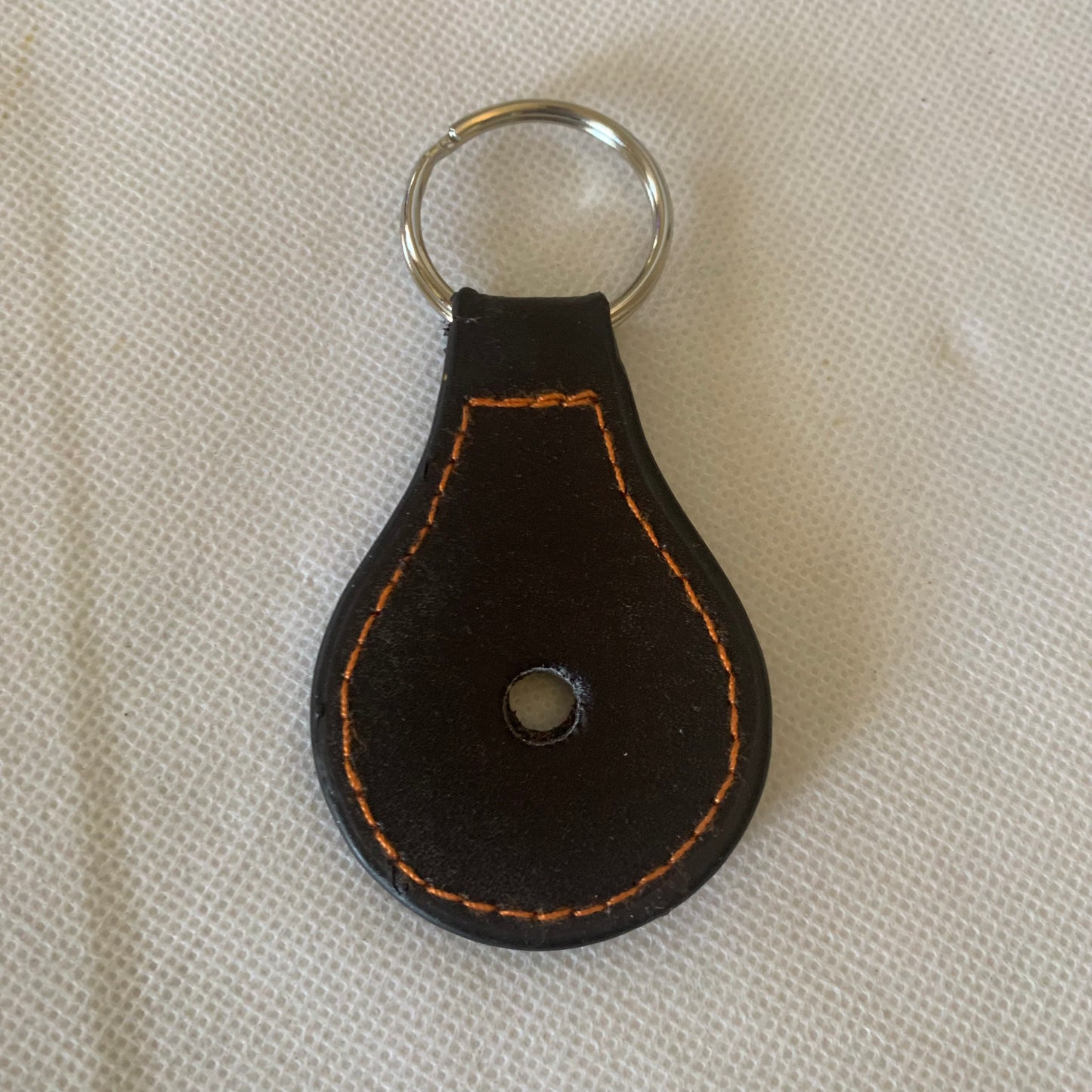 #EH80007 BLACK LEATHER KEYFOB KEYCHAIN WESTERN FASHION ART NEW--FREE SHIPPING