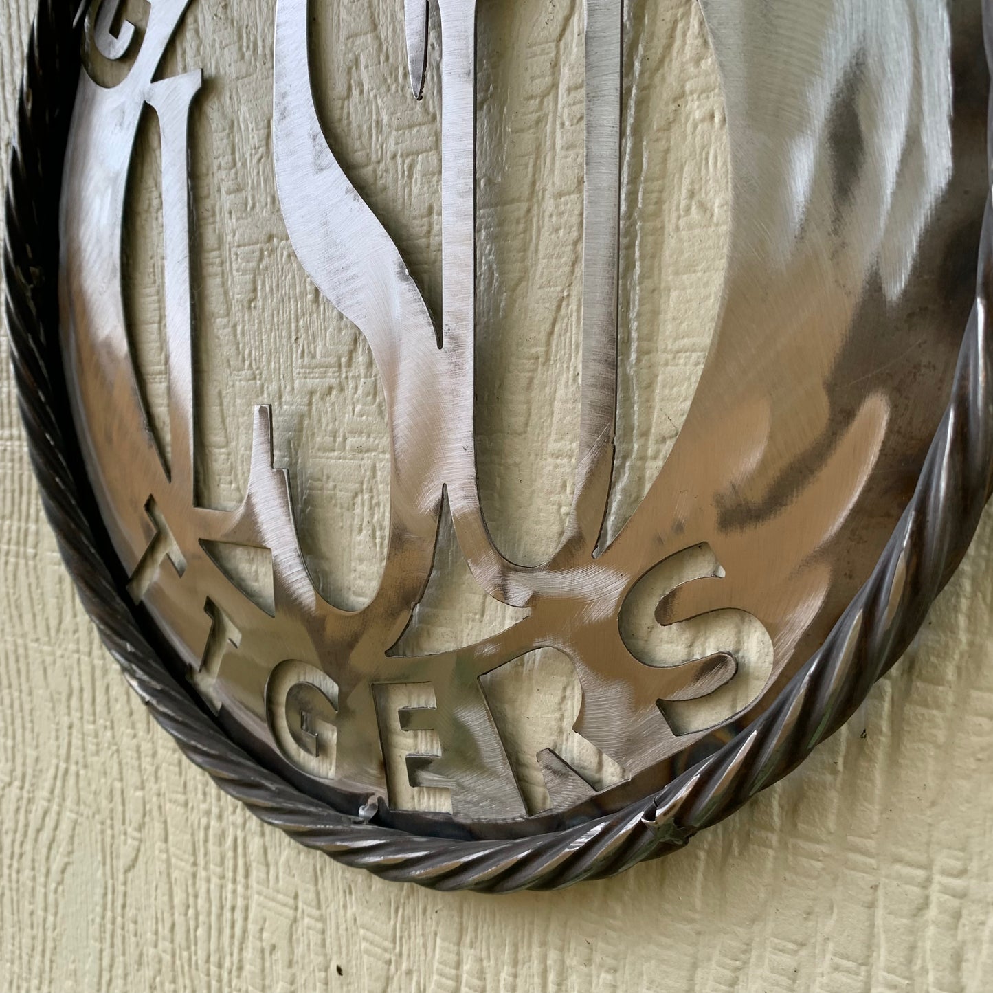 12",18",24",32" LSU GEAUX TIGERS CUSTOM RAW METAL VINTAGE CRAFT TEAM SIGN WESTERN HOME DECOR HANDMADE
