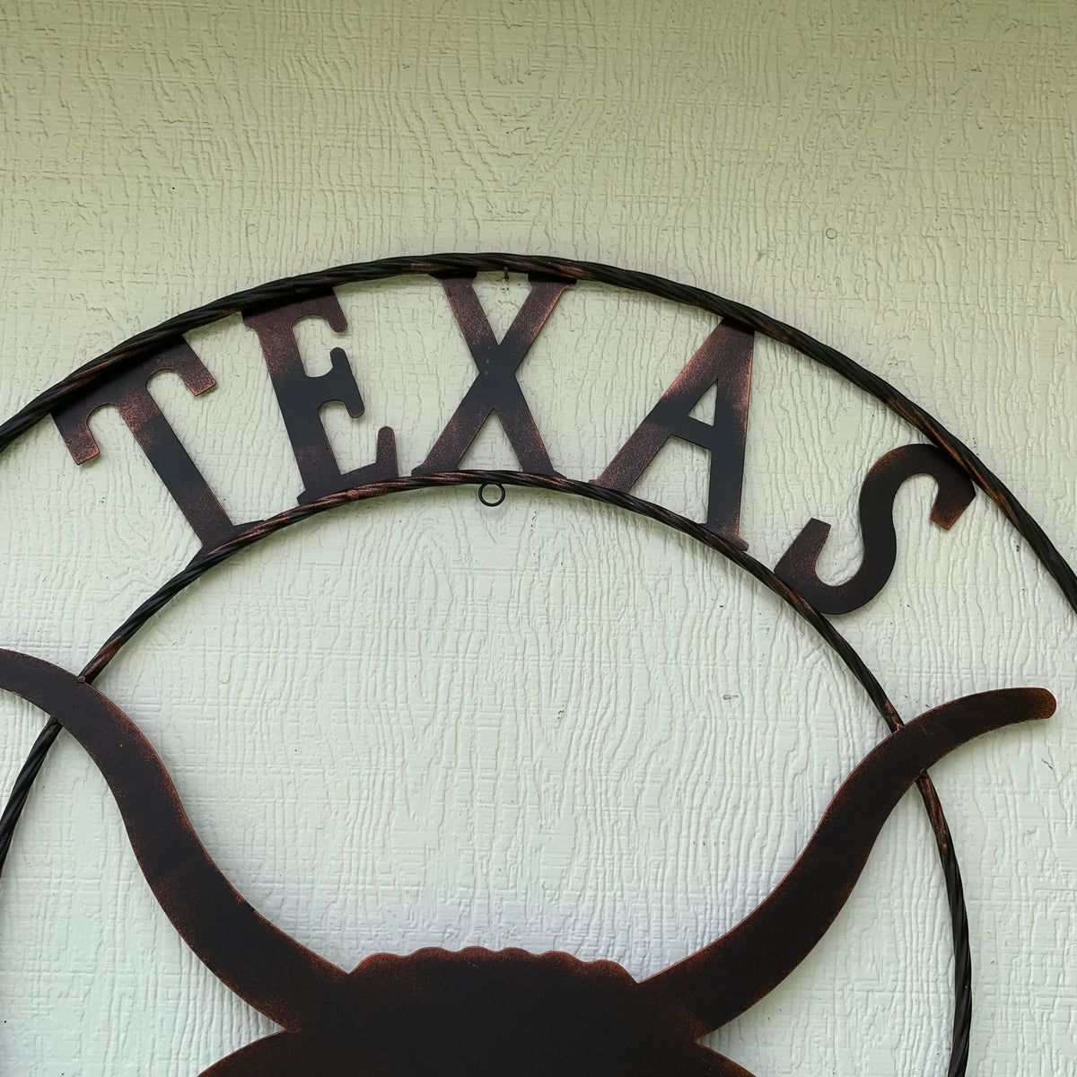 TEXAS LONGHORNS CUSTOM METAL VINTAGE CRAFT SIGN TEAM ART WESTERN HOME DECOR RUSTIC BRONZE HANDMADE #EH12565