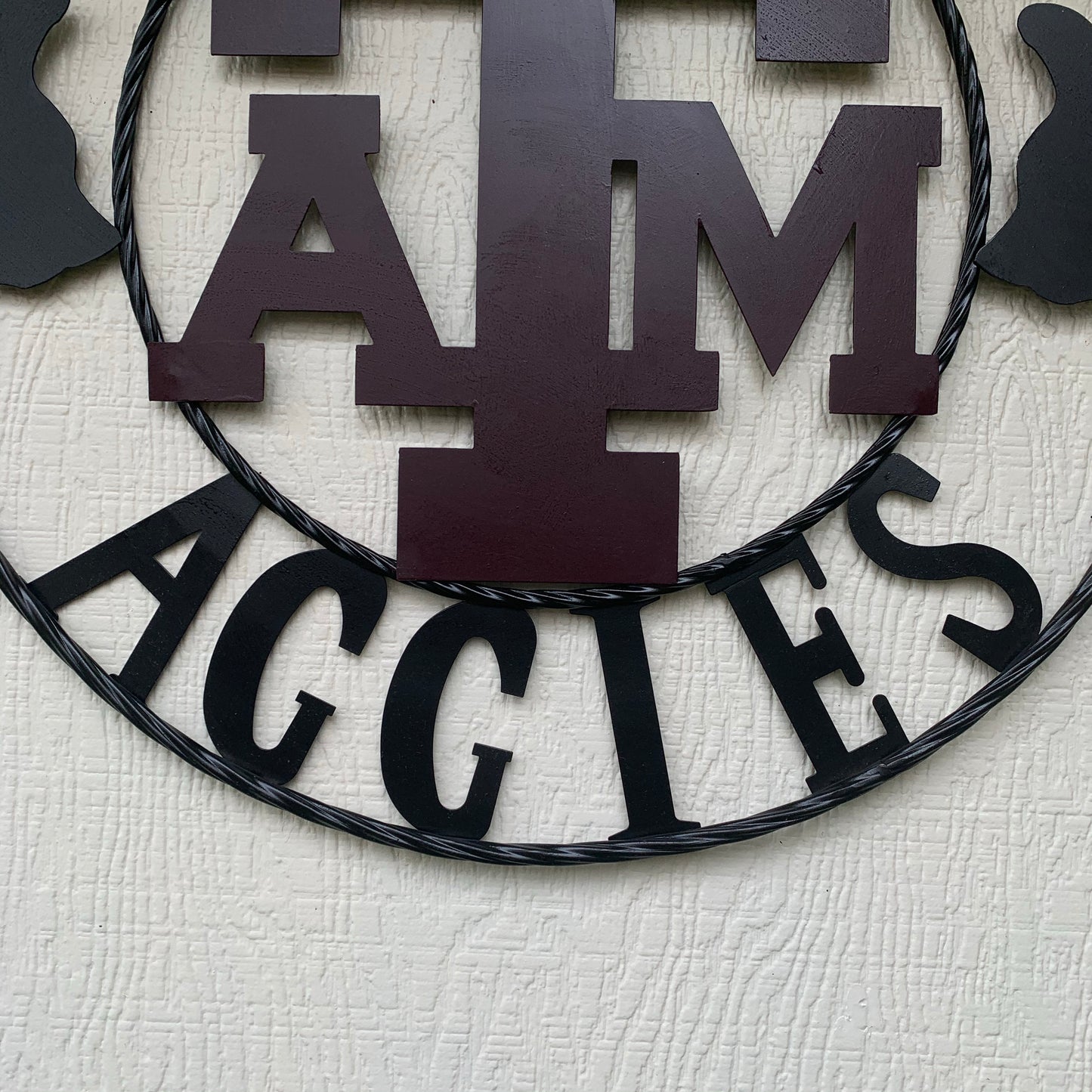 TEXAS A&M, GIGEM AGGIES THUMBS UP METAL CUSTOM VINTAGE CRAFT TEAM SIGN HANDMADE