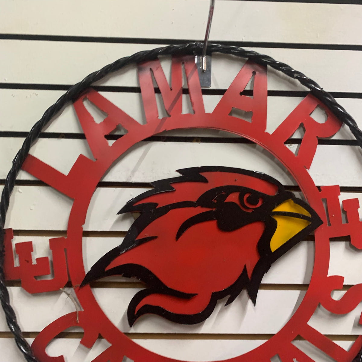 LAMAR CARDINALS CUSTOM METAL VINTAGE CRAFT SIGN WALL ART RUSTIC TEAM WESTERN HOME DECOR HANDMADE