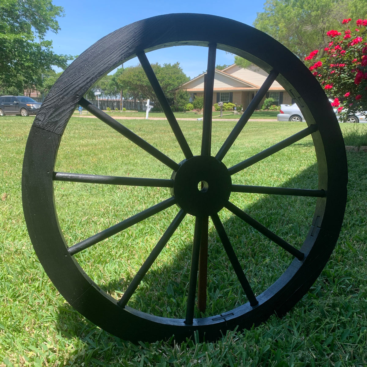 16",24",30" WAGON WHEEL NATURAL STAIN BARN WOOD WESTERN HOME DECOR RUSTIC NEW #EH11189