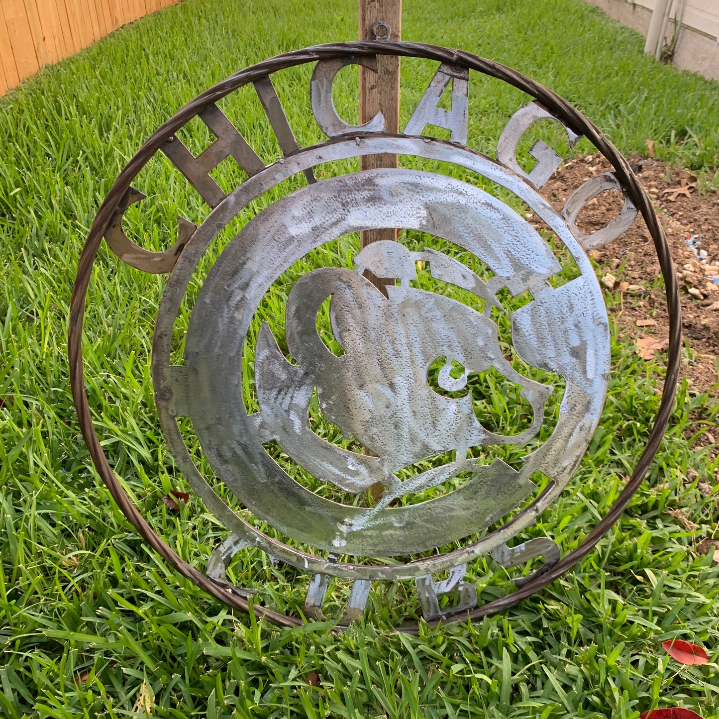 12", 18", 24", 32" CHICAGO CUBS CUSTOM RAW METAL VINTAGE CRAFT TEAM SPORTS SIGN HANDMADE