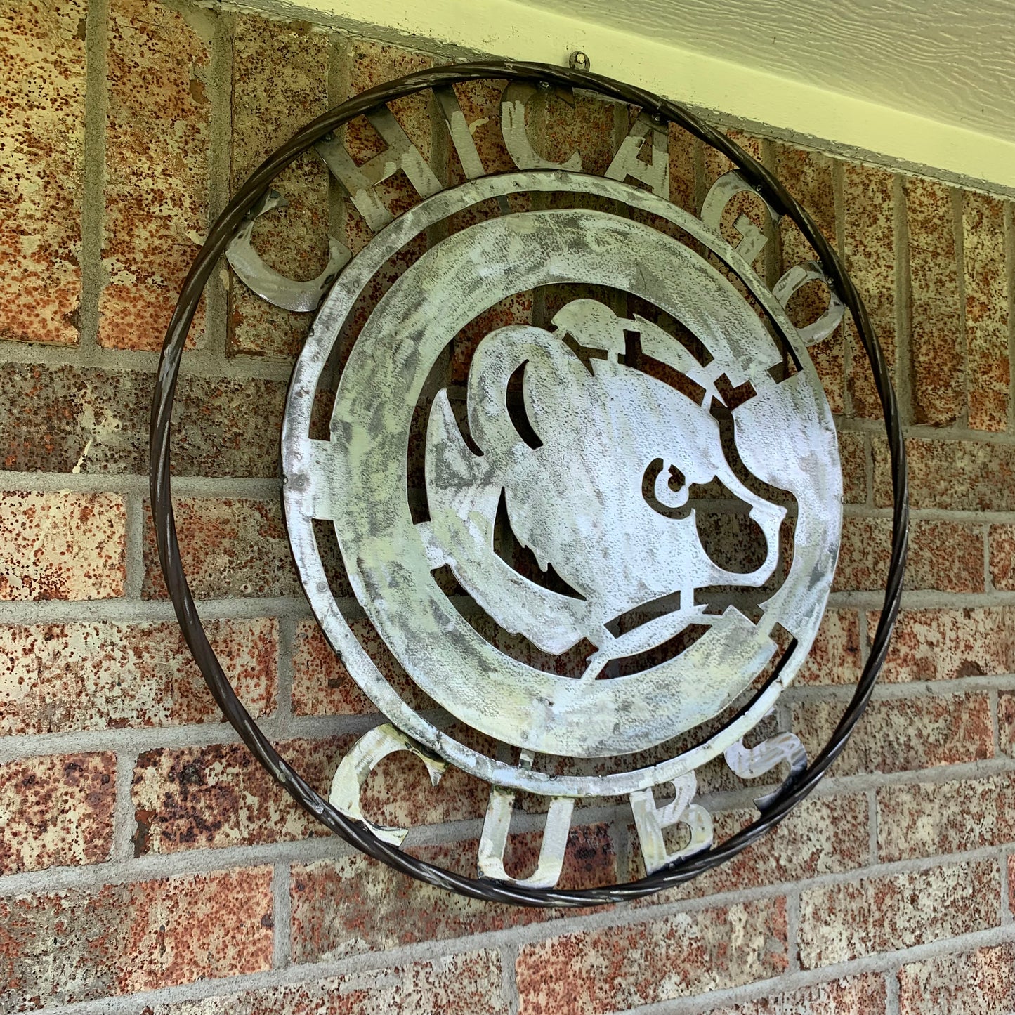 12", 18", 24", 32" CHICAGO CUBS CUSTOM RAW METAL VINTAGE CRAFT TEAM SPORTS SIGN HANDMADE