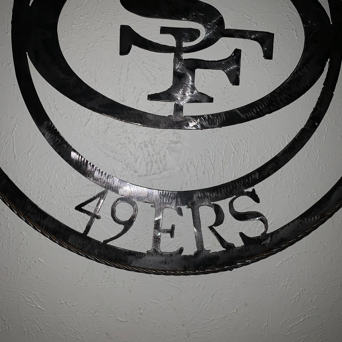 SAN FRANCISCO 49ERS METAL CUSTOM VINTAGE RAW METAL CRAFT TEAM SIGN HANDMADE 12",18",24",32",36",40",50"