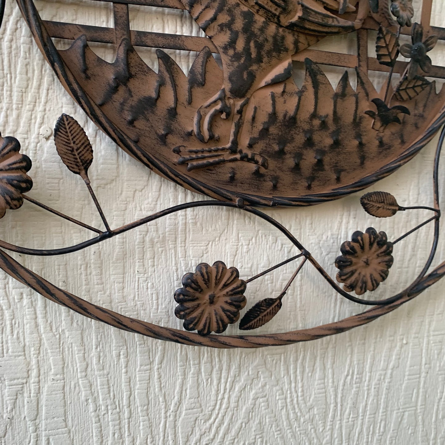 #EH11437 ROOSTER WELCOME 24" SCROLL ART METAL SIGN WESTERN HOME DECOR NEW
