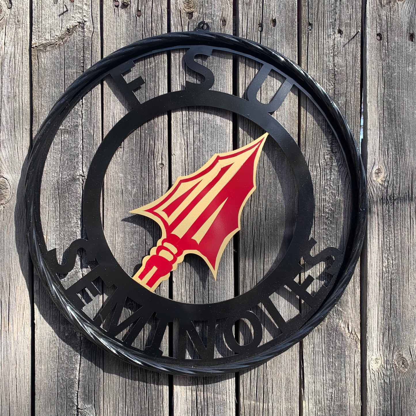 FSU SEMINOLES FLORIDA METAL CUSTOM VINTAGE CRAFT TEAM SIGN HANDMADE 12",18",24",36"