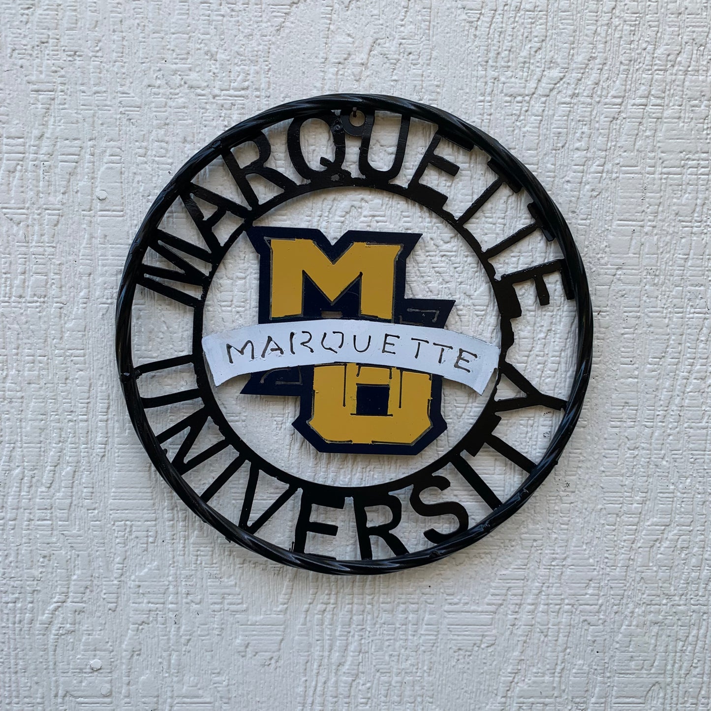 12",18",24" MARQUETTE METAL CUSTOM VINTAGE CRAFT WALL ART TEAM SIGN HANDMADE