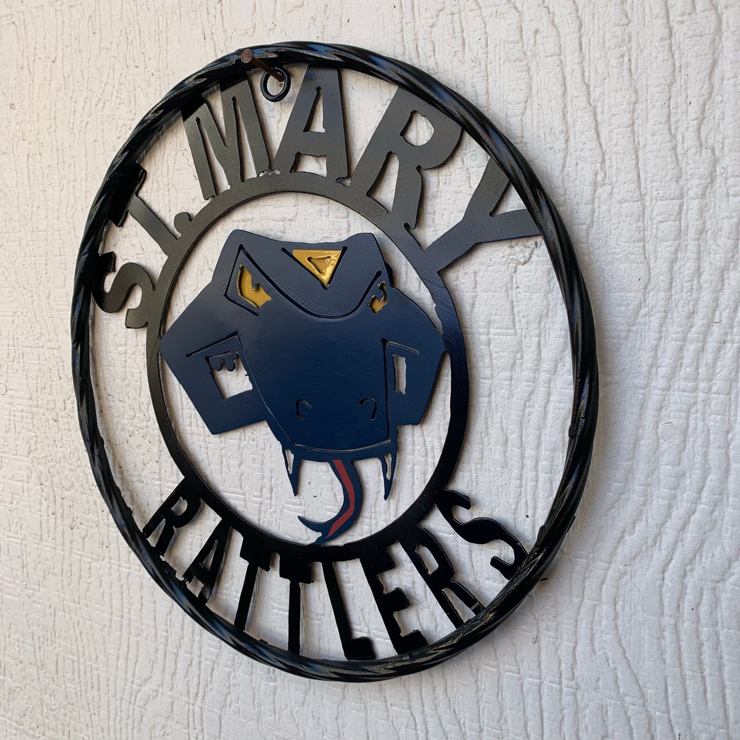 St. MARY RATTLERS METAL CUSTOM VINTAGE CRAFT TEAM SIGN HANDMADE