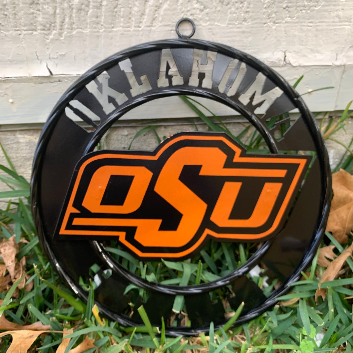 12" OSU OKLAHOMA STATE COWBOYS CUSTOM METAL VINTAGE CRAFT SIGN WESTERN HOME DECOR HANDMADE